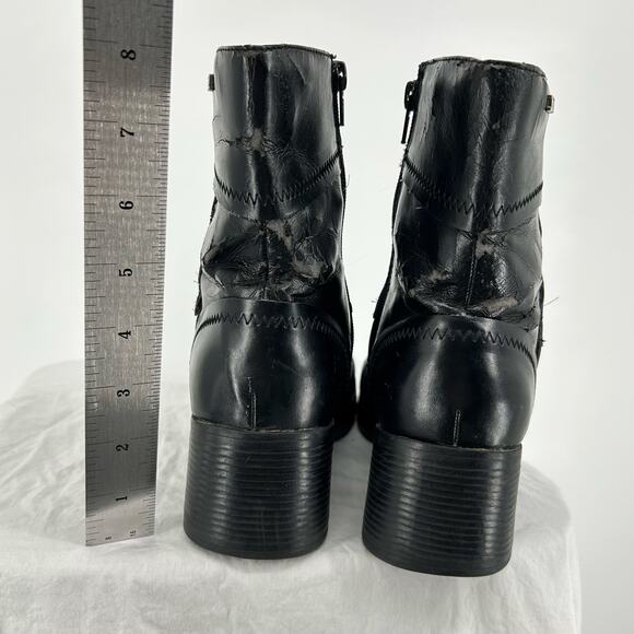 Vintage 00s y2k Women's Black MUDD Ailish Chunky Platform Boots Sz 8M - Picture 8 of 9